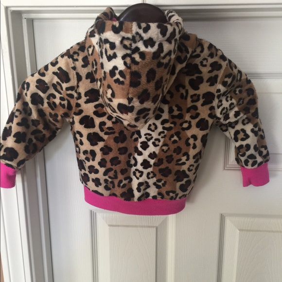 Leopard print and pink hooded Jacket. Adorable! - Picture 4 of 4